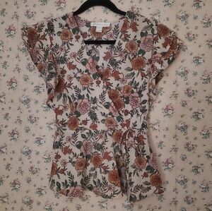 Monteau fall floral blouse